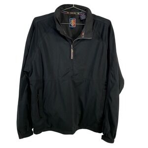 Sunice Jacket Mens Large Black Performance Half Zip Pullover Golf Stretch 2812U